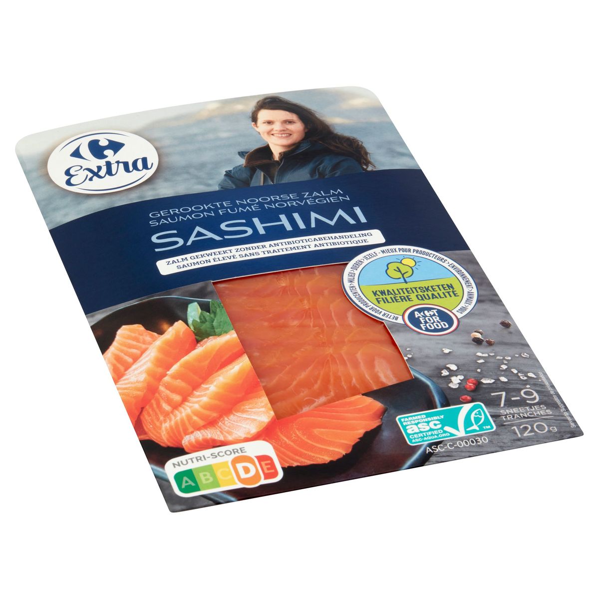 Carrefour Extra Saumon Fumé Norvégien Sashimi 120 g