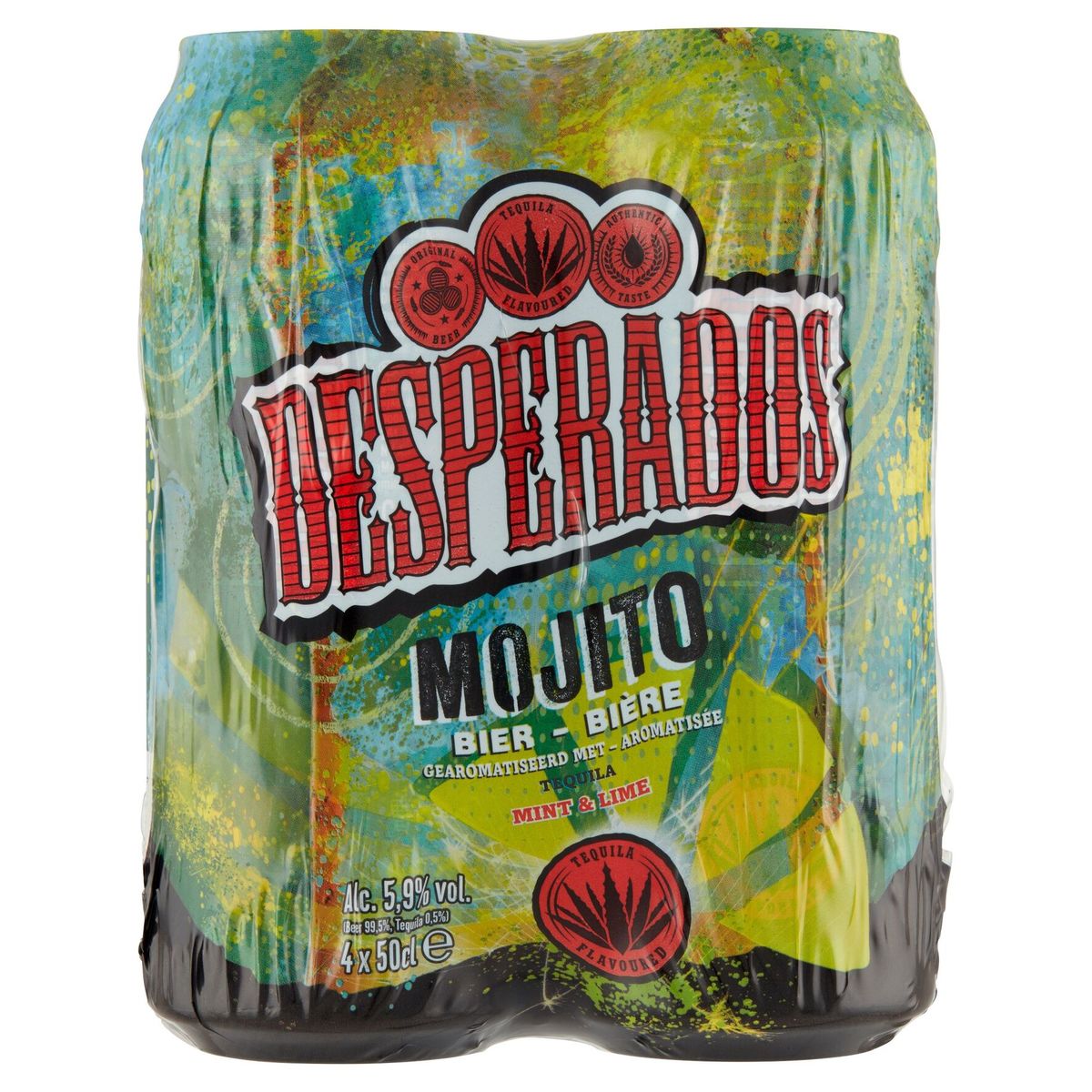 Desperados Bière Tequila-Mojito 5.9% ALC 4 x 50 cl Canette