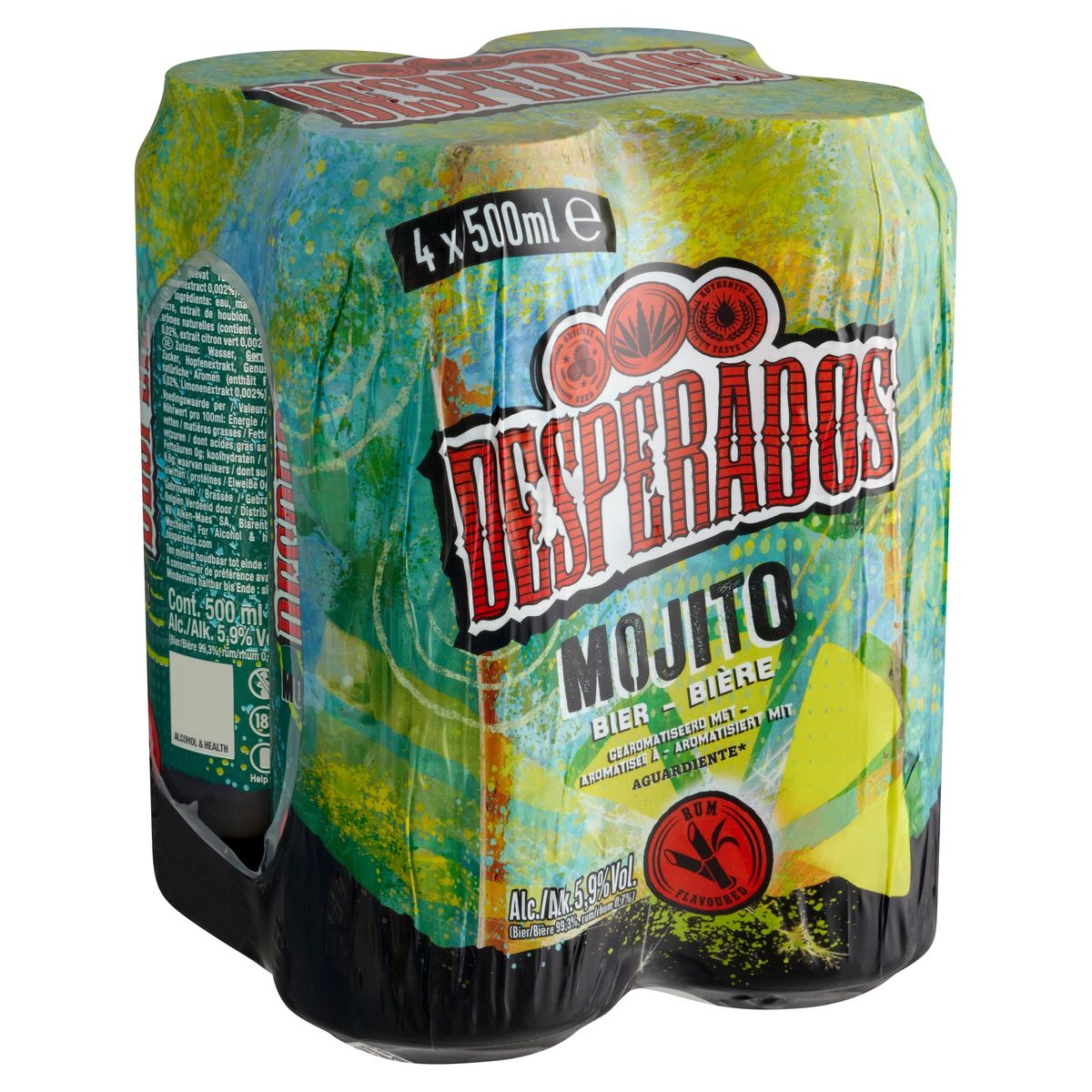 Desperados Mojito Bière Aromatisée à Aguardiente Canettes 4 x 500 ml