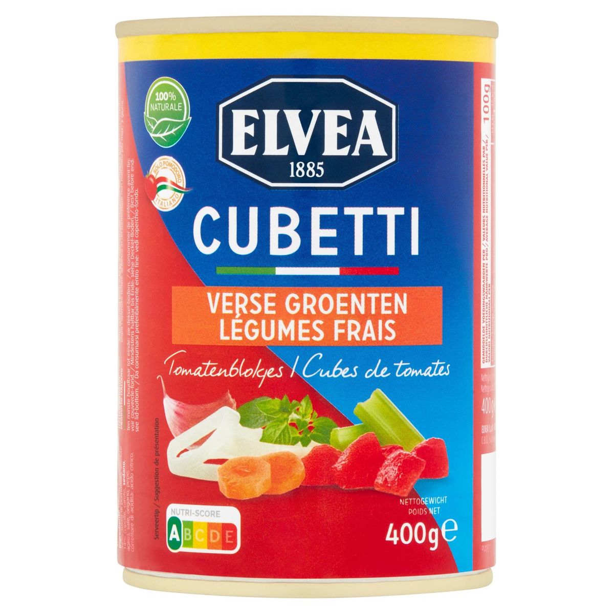 Elvea Cubetti Verse Groenten Tomatenblokjes 400 g