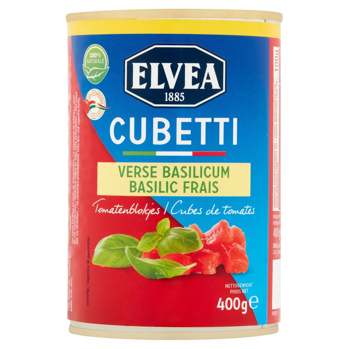 Elvea Cubetti Basilic Frais Cubes de Tomates 400 g