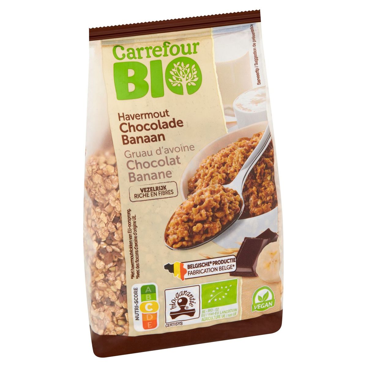 Carrefour Bio Gruau d'Avoine Chocolat Banane 400 g