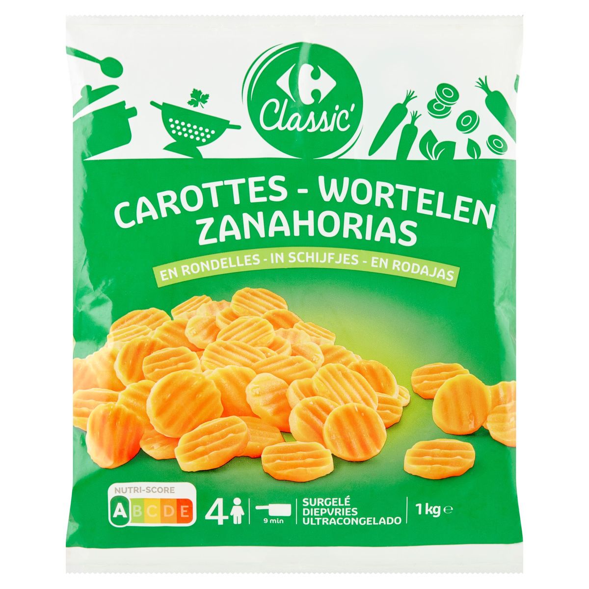 Carrefour Classic' Wortelen in Schijfjes 1 kg