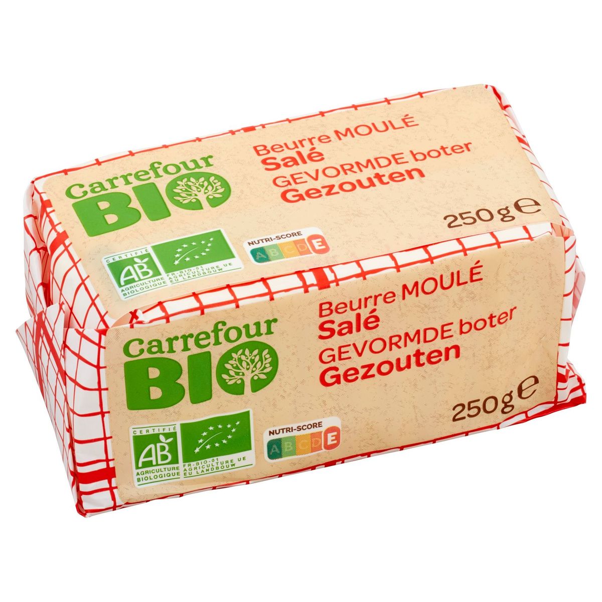 Carrefour Bio Gevormde Boter Gezouten 250 g