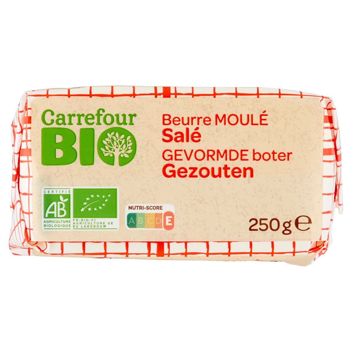 Carrefour Bio Gevormde Boter Gezouten 250 g