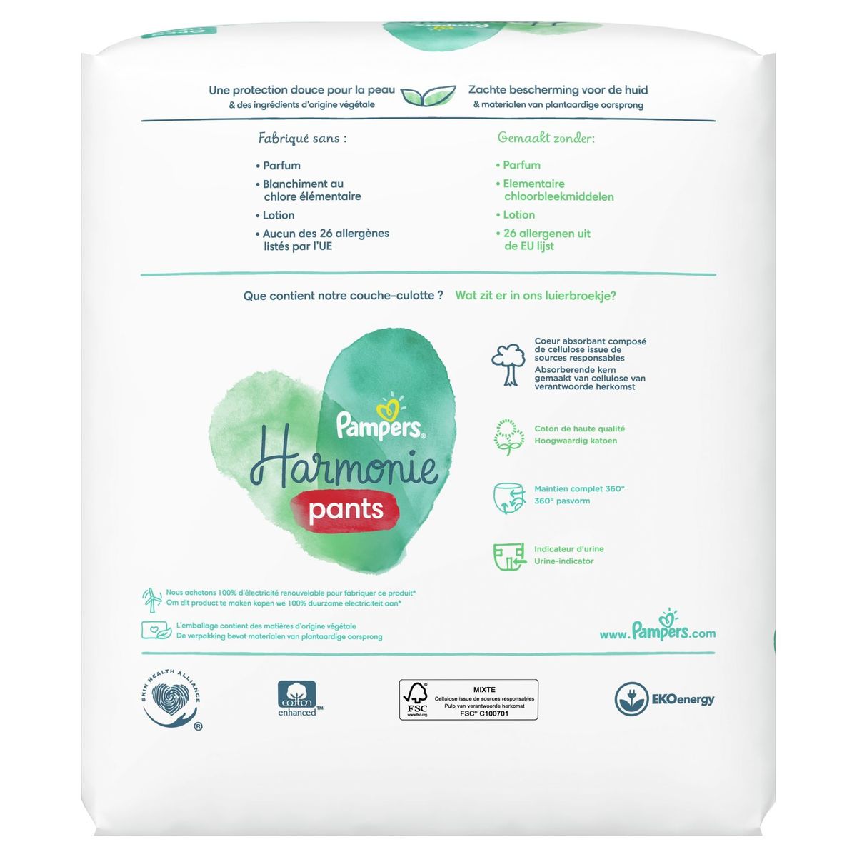 Pampers Harmonie Pants Couches-Culottes T4, 24 Culottes, 9kg-15kg