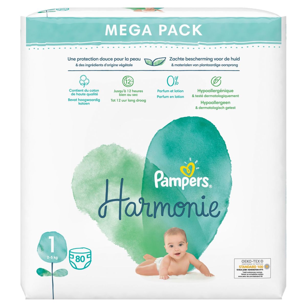 2kg-5kg Pampers Harmonie Taille 1 102 Couches 