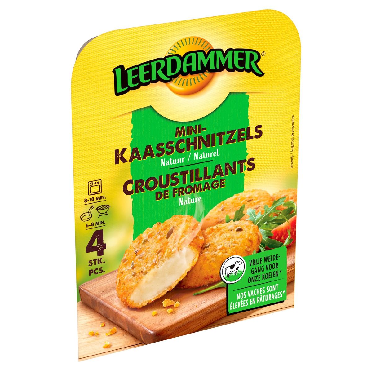 Leerdammer Mini-Kaasschnitzels Natuur 4 x 40 g