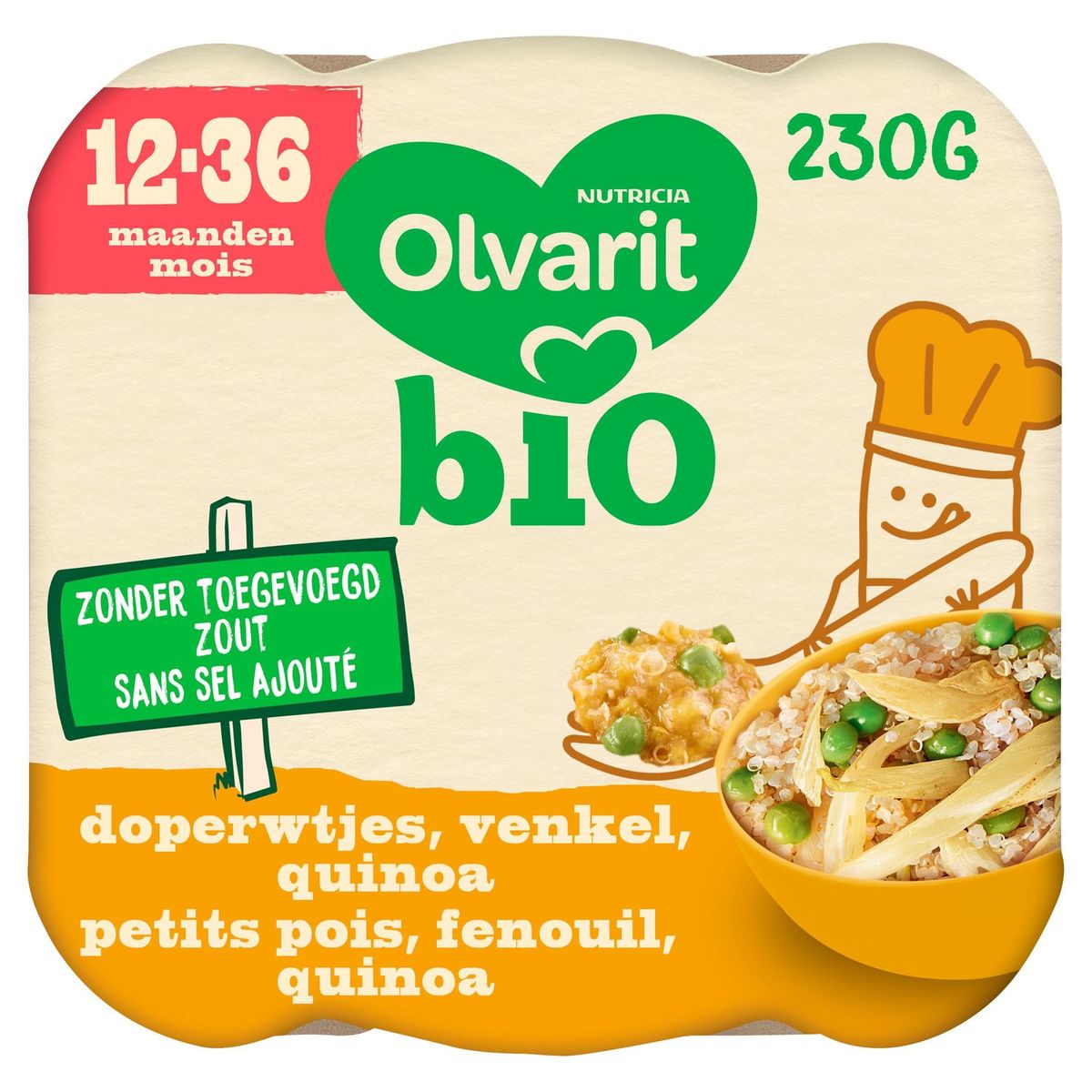 Olvarit Bio Assiette Petit Pois Fenouil Quinoa Pour Les Enfants Des 12 Mois 230 G Carrefour Site