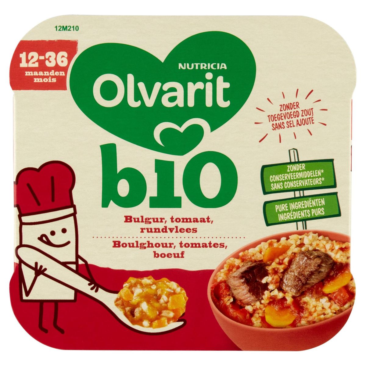 Olvarit Bio Repas Enfant Dès 12 Mois Boulghour Tomate Bœuf 230g