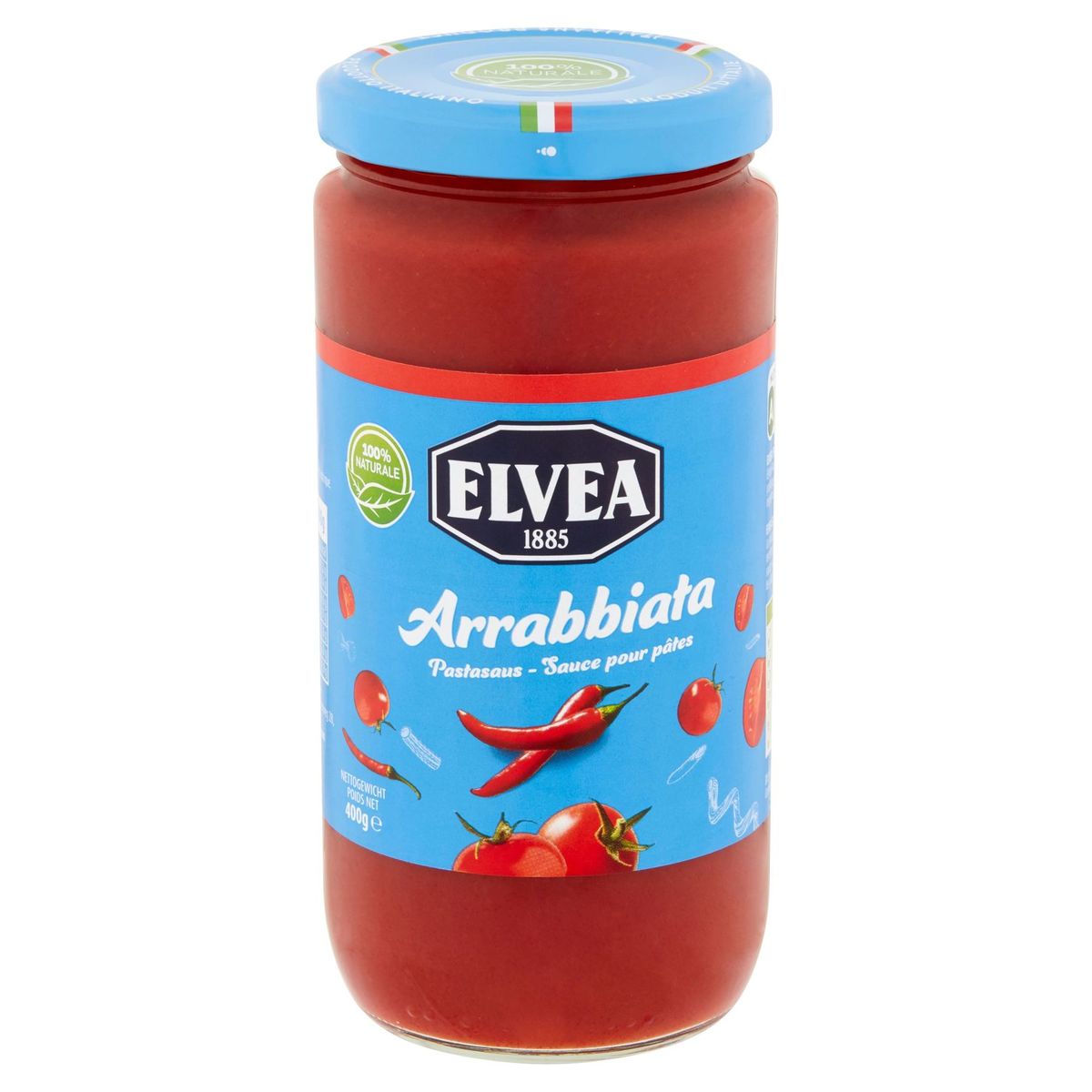 Elvea Arrabbiata Sauce pour Pâtes 400 g