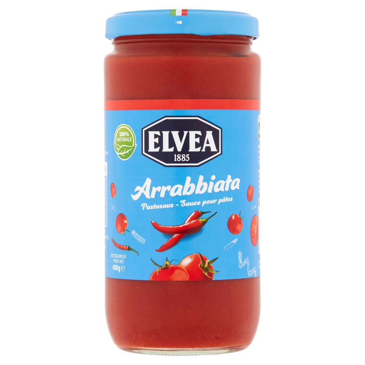 Elvea Arrabbiata Sauce pour Pâtes 400 g