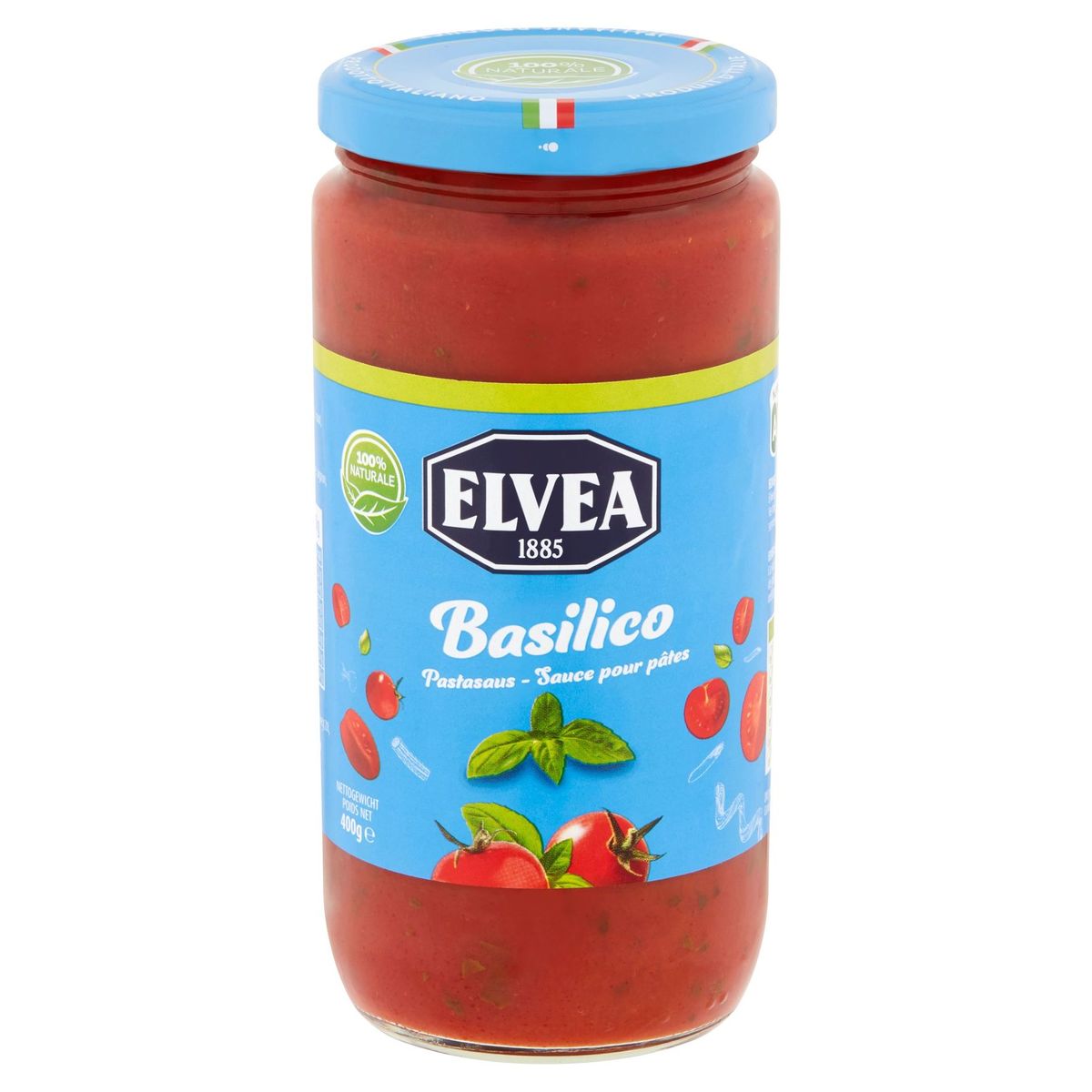 Elvea Basilico Sauce pour Pâtes 400 g