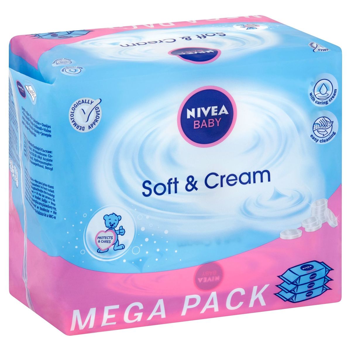 Nivea Baby Soft & Cream Mega Pack 3 x 63 Stuks