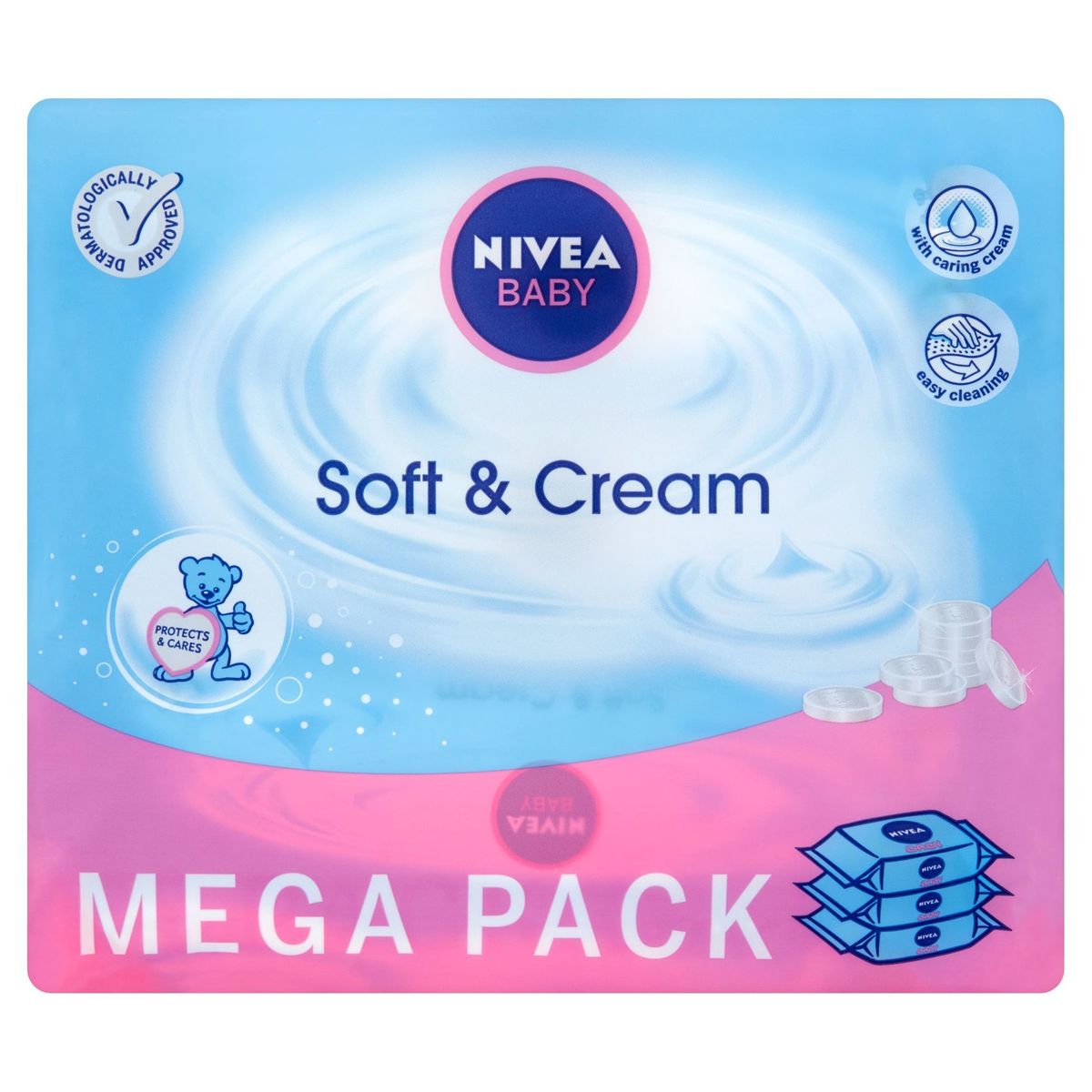 Nivea Baby Soft & Cream Mega Pack 3 x 63 Stuks