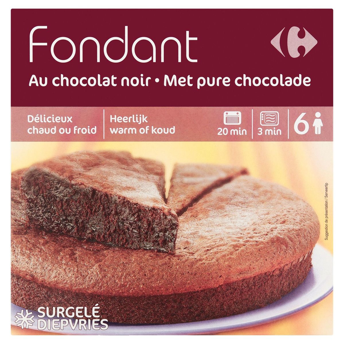 Carrefour Fondant au Chocolat Noir 450 g