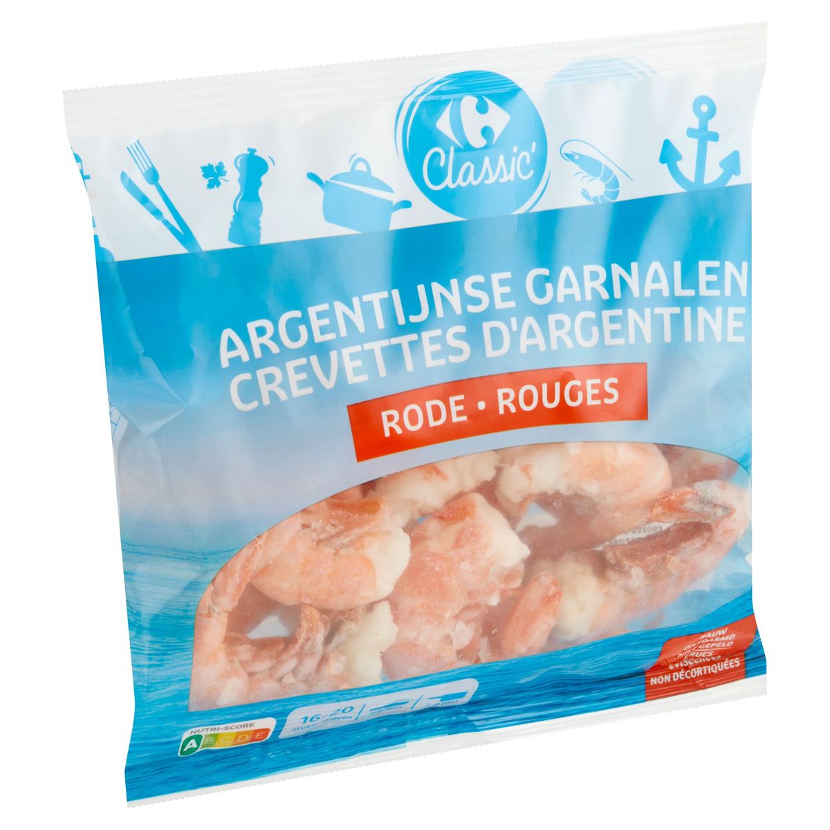 Carrefour Classic' Crevettes d'Argentine Rouges 450 g