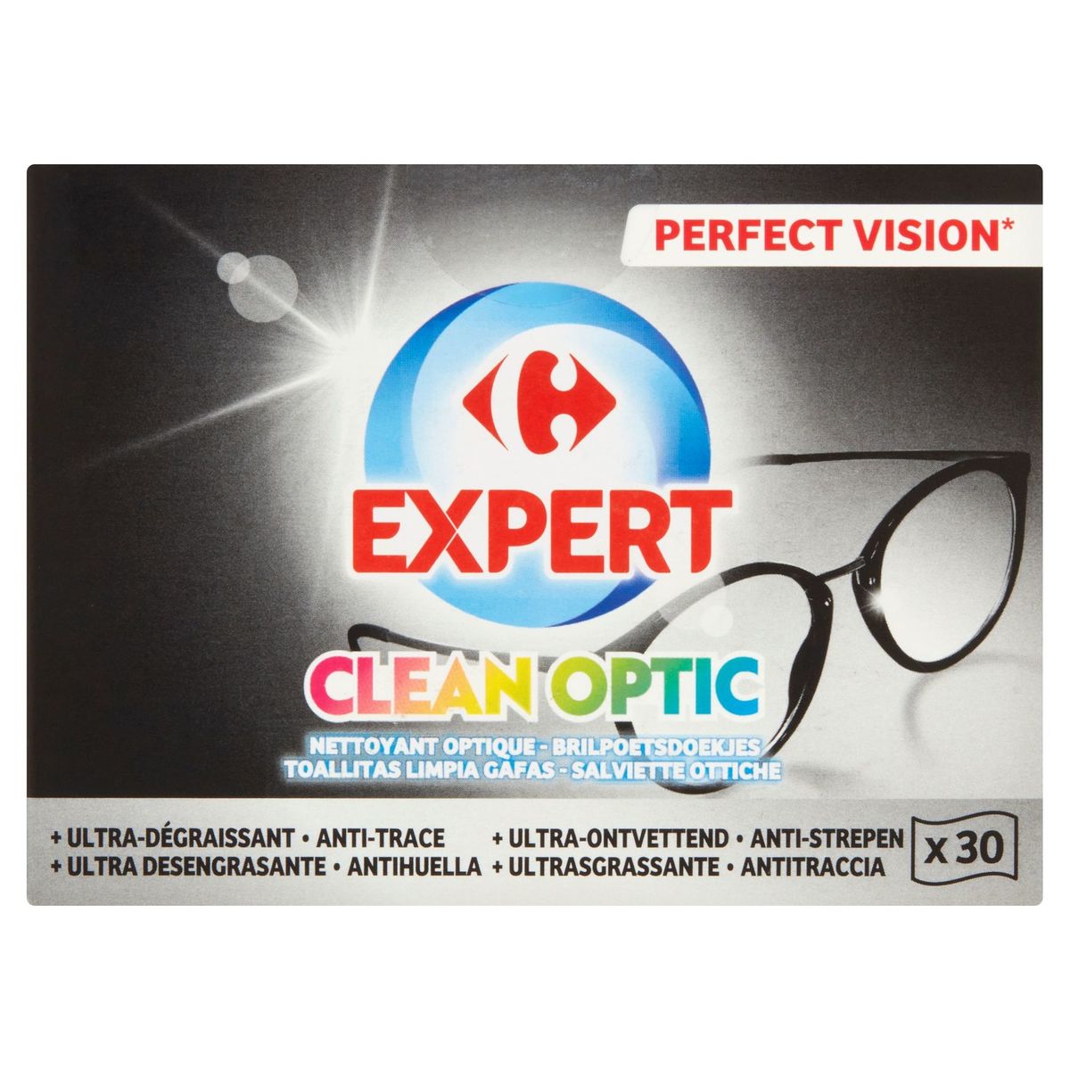 Carrefour Expert Clean Optic Brilpoetsdoekjes 30 Zakjes