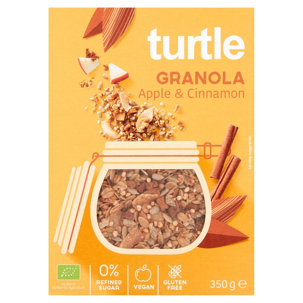 Turtle Granola Apple & Cinnamon 350 g | Carrefour Site