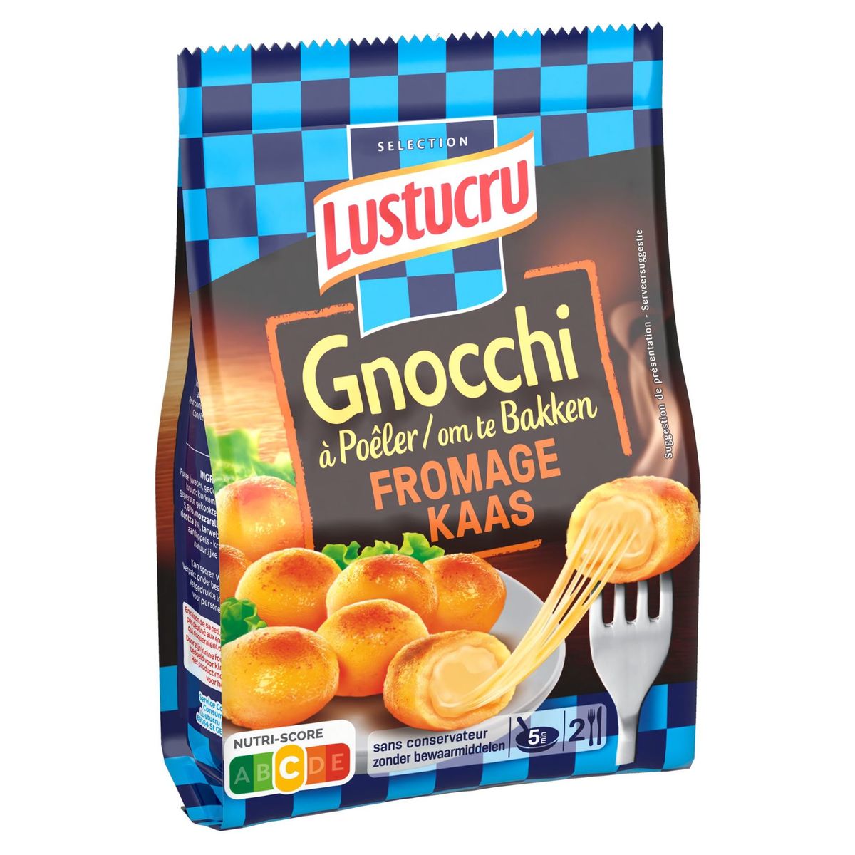 Lustucru Gnocchi om te Bakken Kaas 280 g