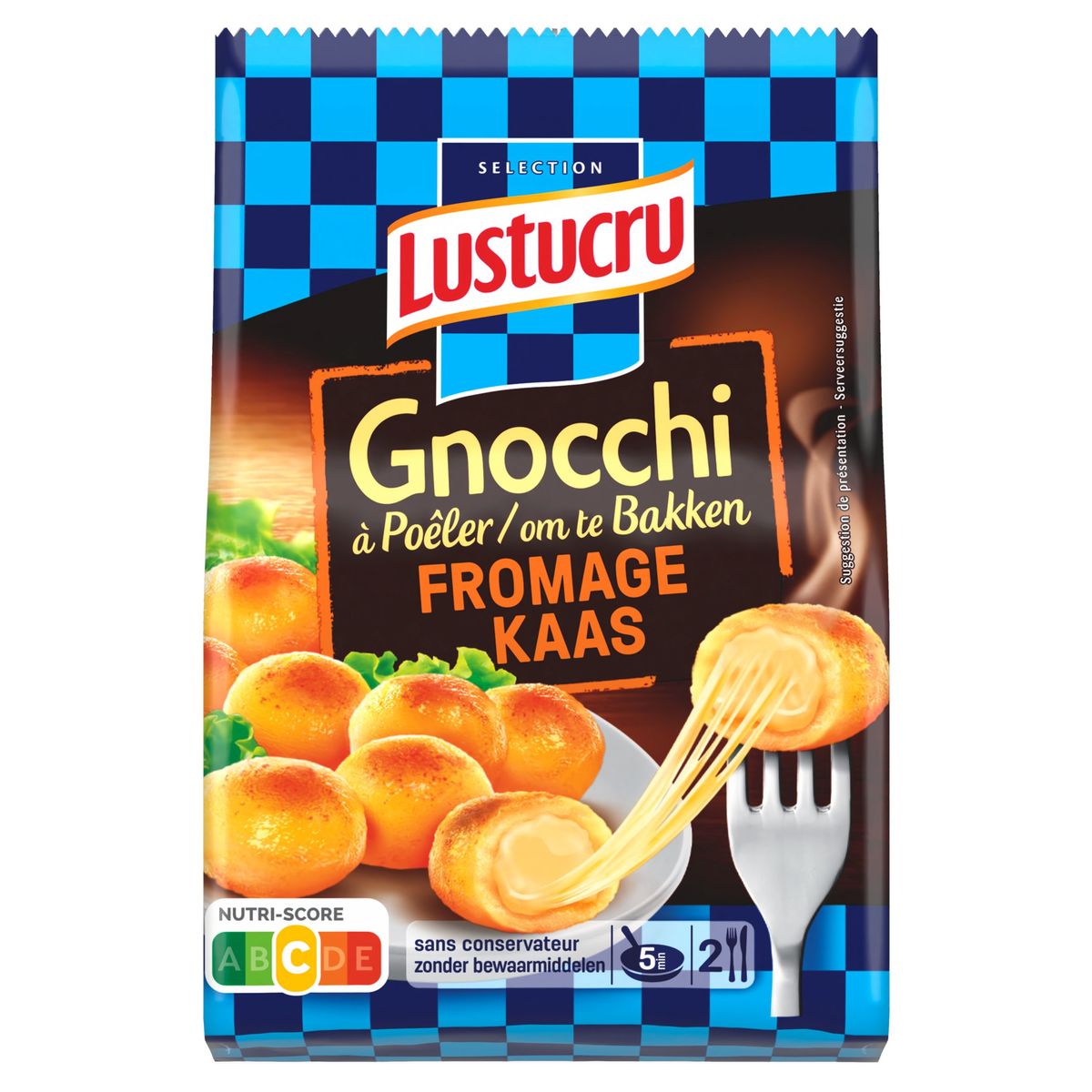 Lustucru Gnocchi à poêler fromage 280 g
