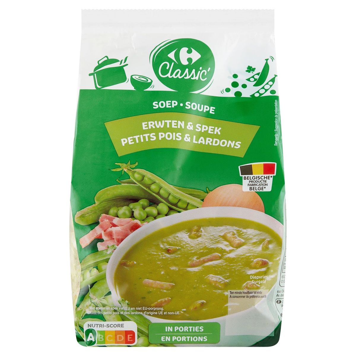 Carrefour Classic' Soupe Petits Pois & Lardons 600 g