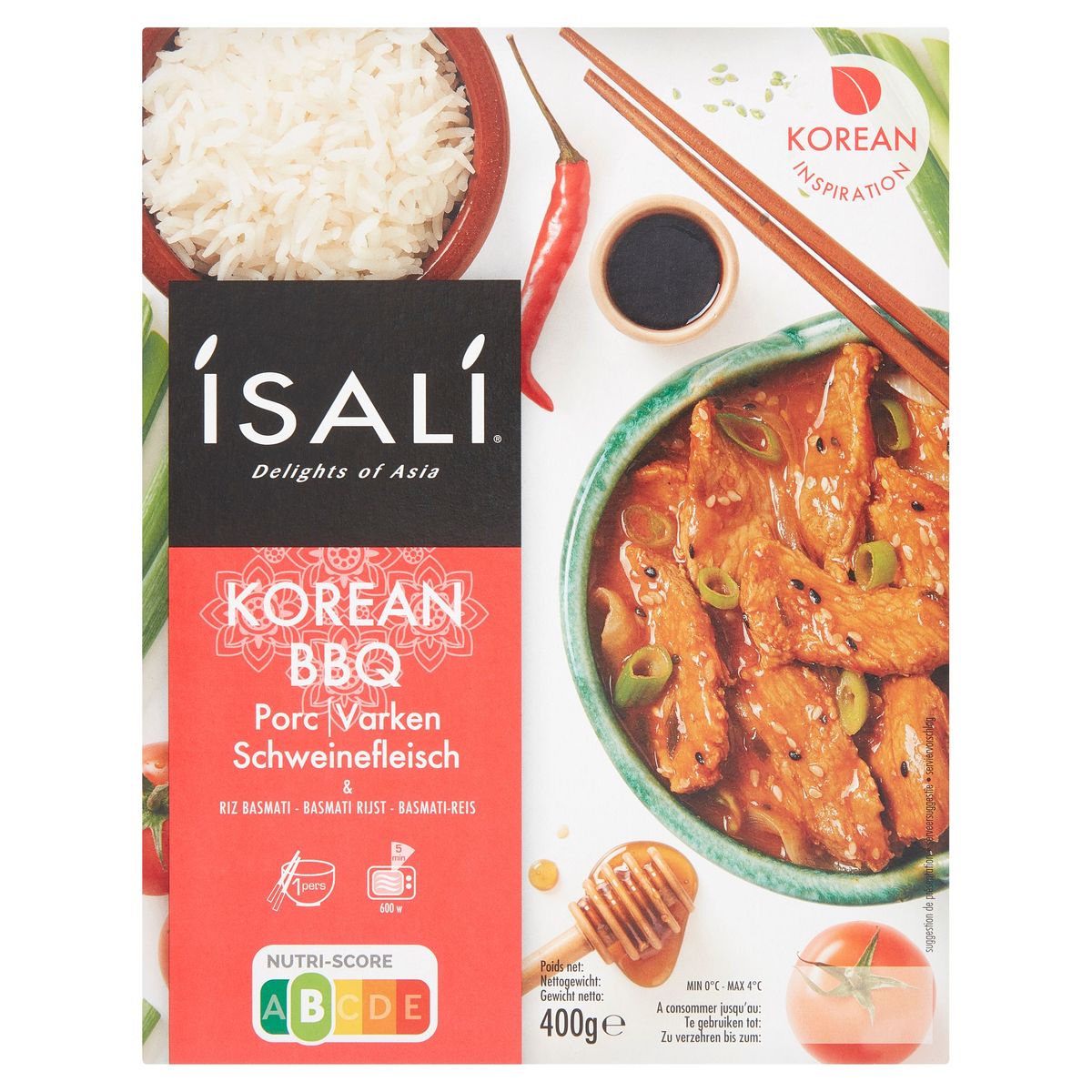 ISALI Korean BBQ Varken & Basmati Rijst 400 g