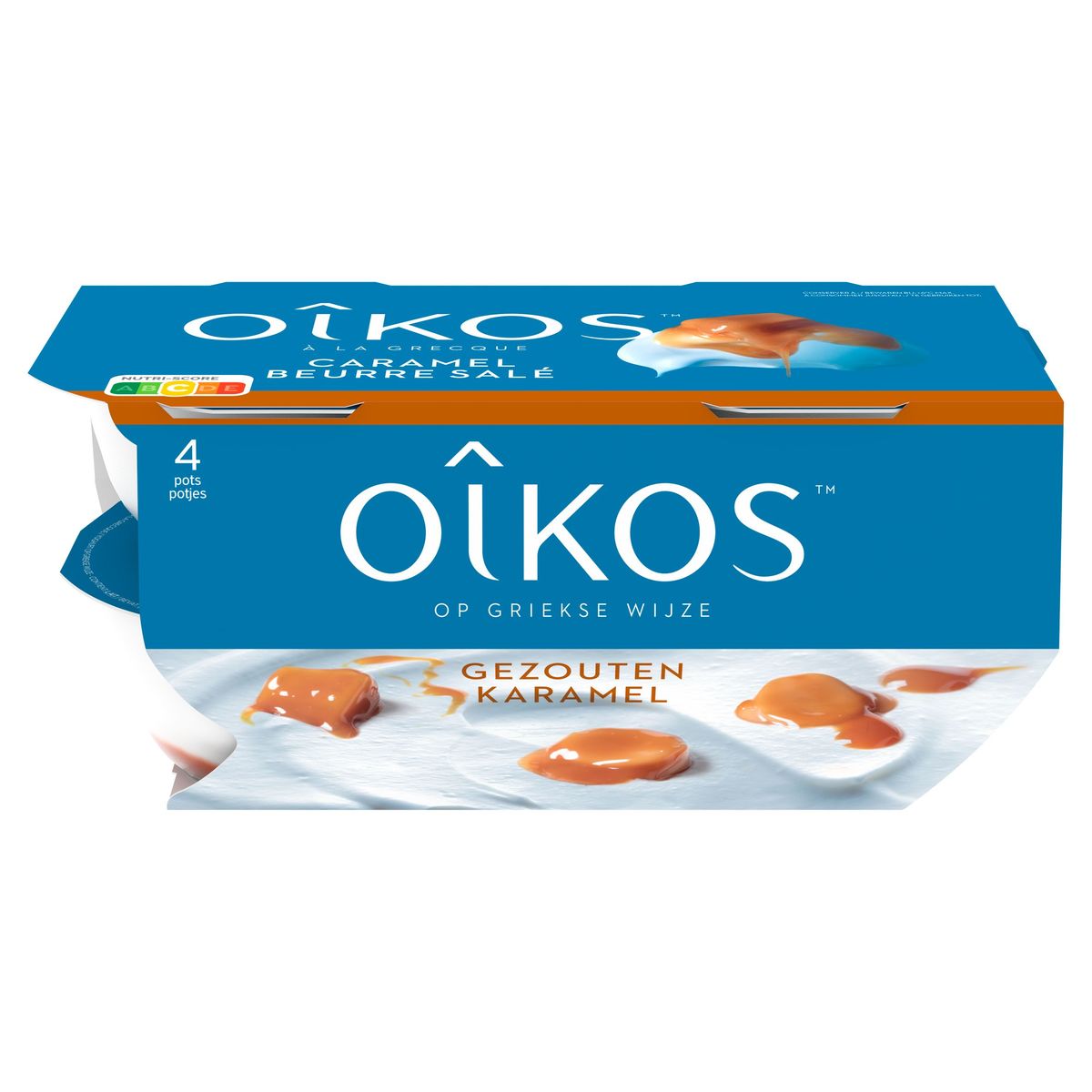 Oikos Yoghurt op Griekse Wijze Gezouten Karamel 4 x 115 g