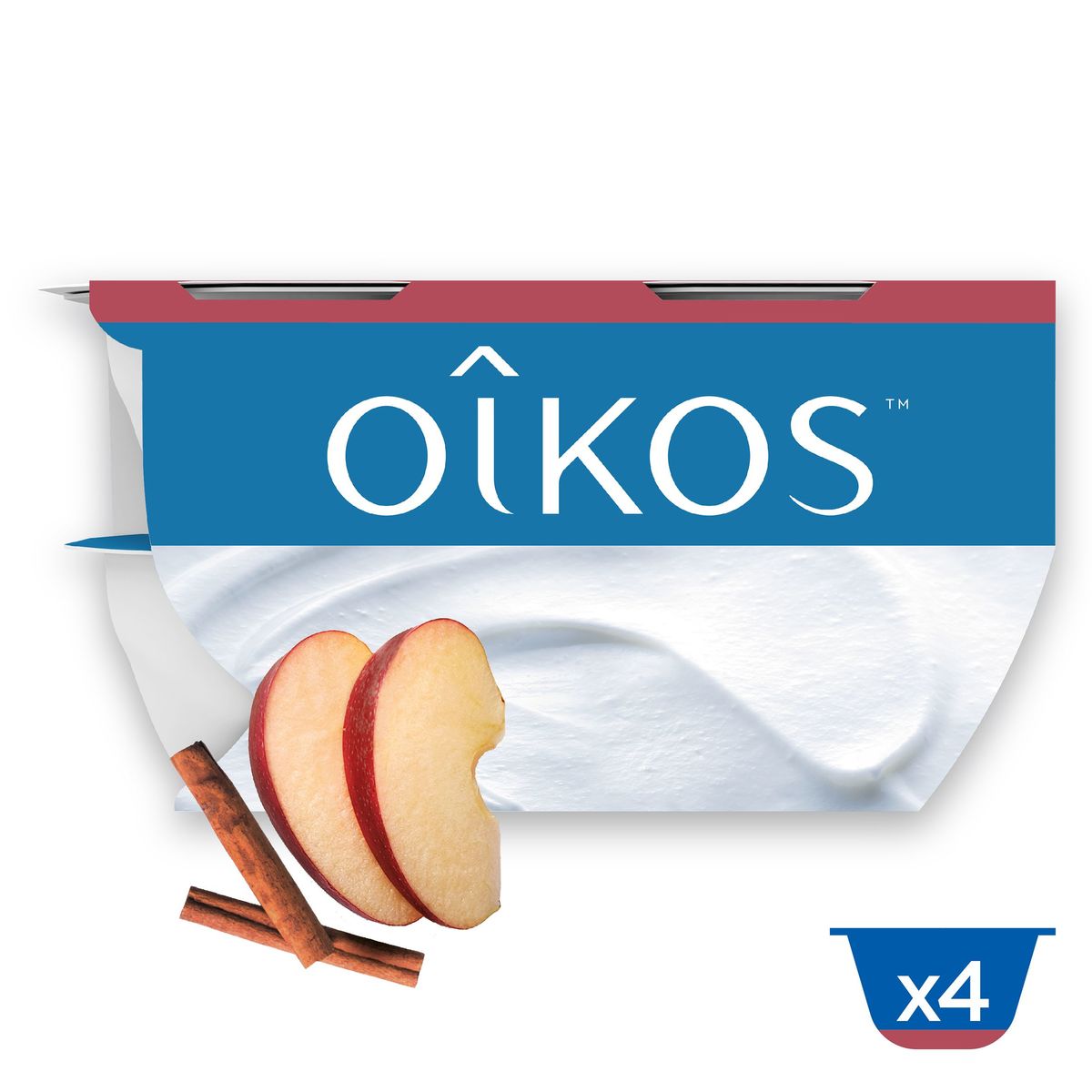 Oikos Yaourt à la Grecque Pomme Cannelle 4 x 115 g
