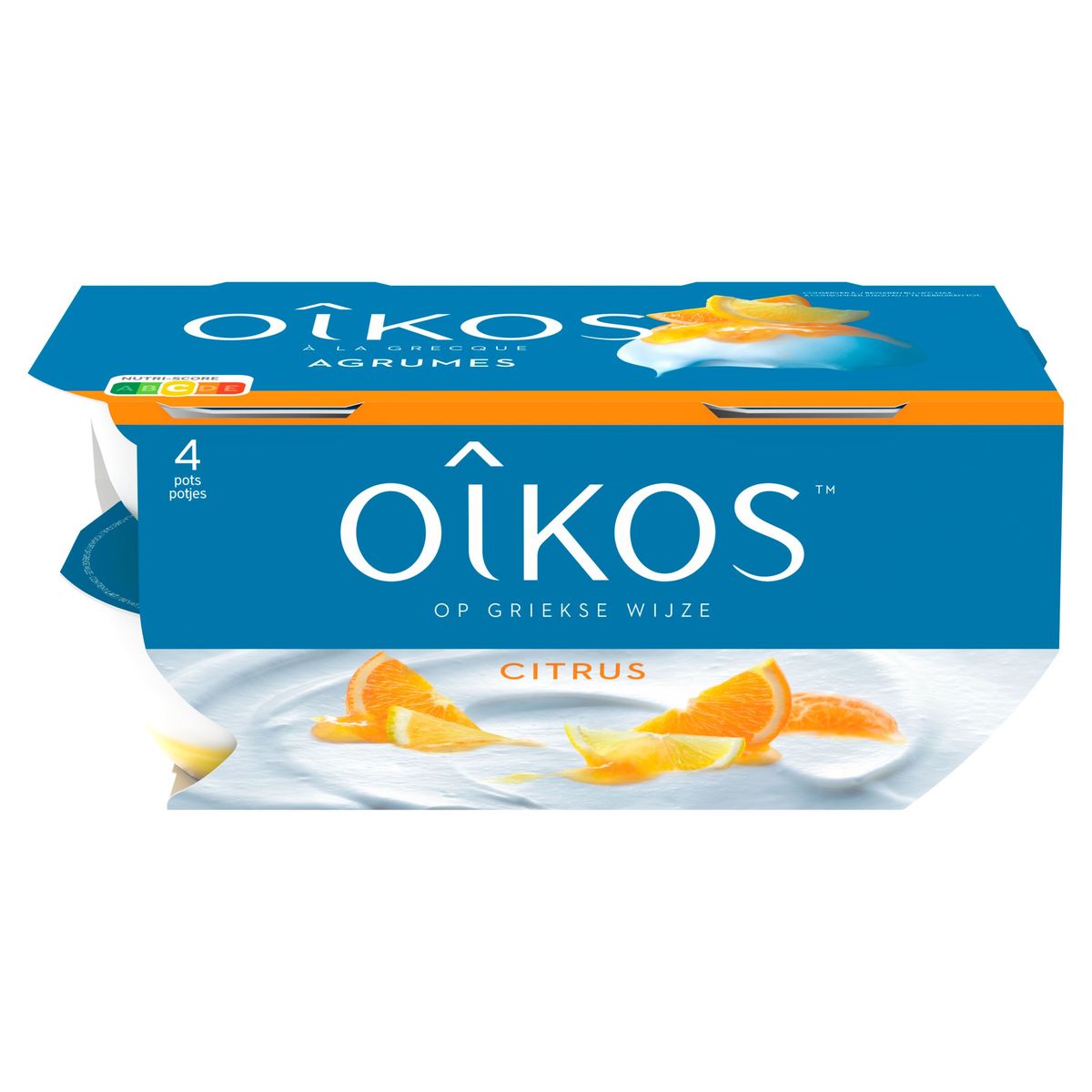 Oikos Yoghurt op Griekse Wijze Citrus 4 x 115 g