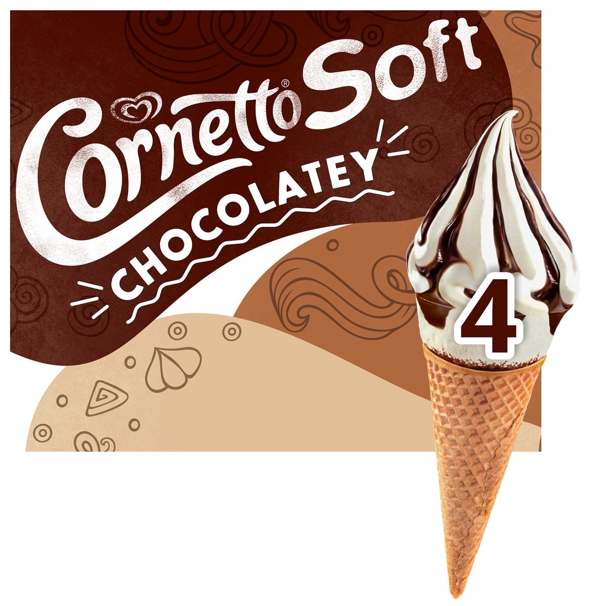 Cornetto Ola Cornet glacé Soft Chocolatey 4x140 ml