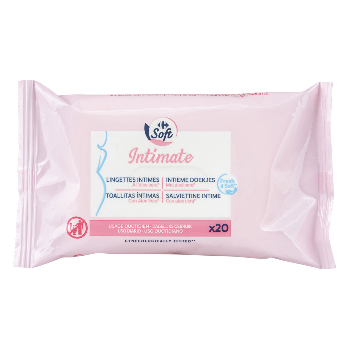 Carrefour Soft Intimate Lingettes Intimes 20 Pièces
