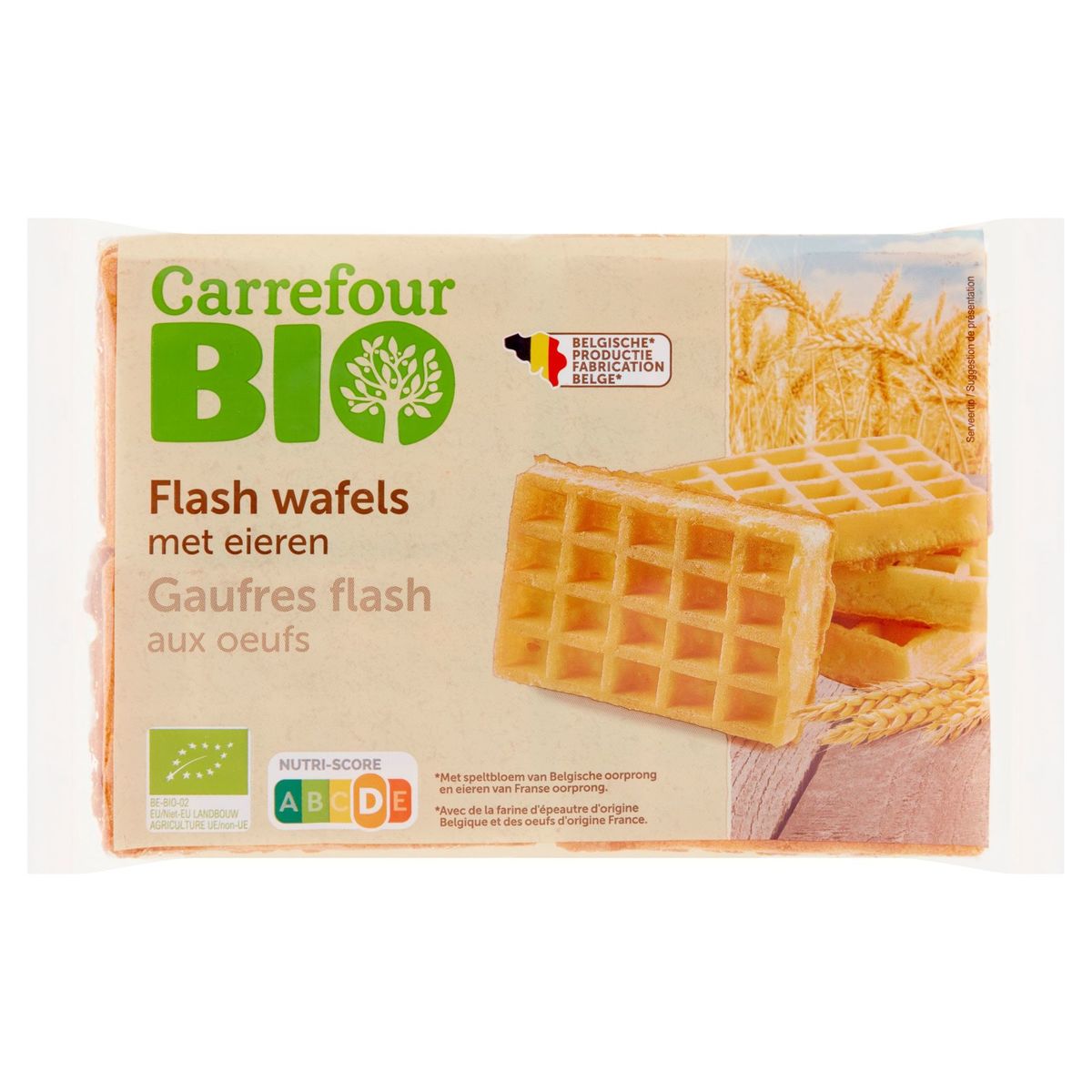 Carrefour Bio Gaufres Flash aux Oeufs 165 g