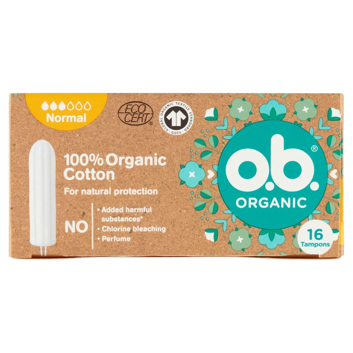 O.B. Organic Normal Tampons 16 Pièces