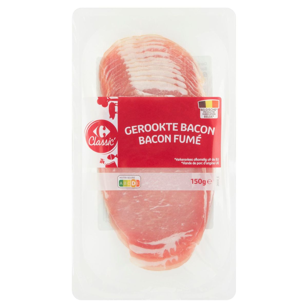 Carrefour Classic' Gerookte Bacon 150 g