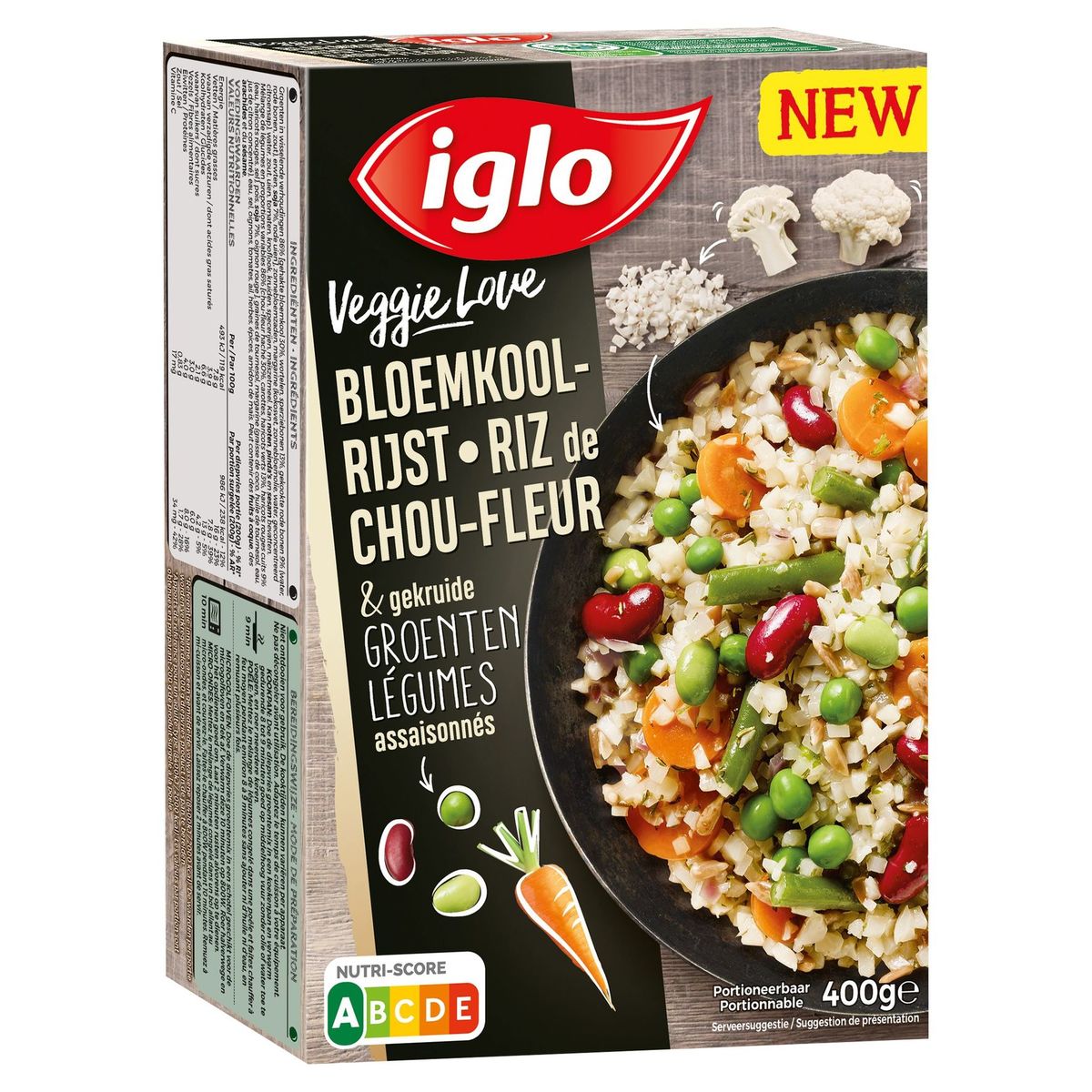 Iglo Veggie Love Riz de Chou-Fleur & Légumes Assaisonnés 400 g
