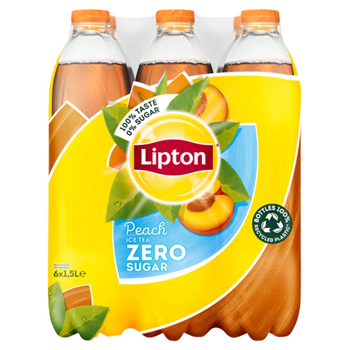 Lipton Iced Tea  Non Pétillant Pêche Zero 6 x 1.5 L