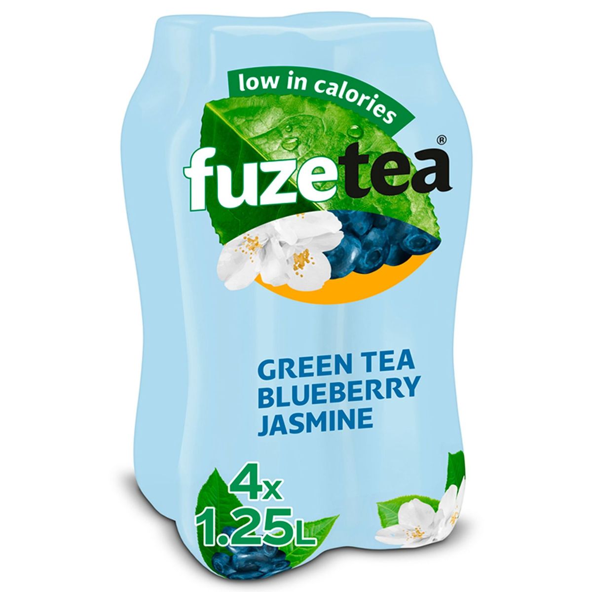 Fuze Tea Green Tea Blueberry Jasmine  Iced Tea PET 4 x 1250ml