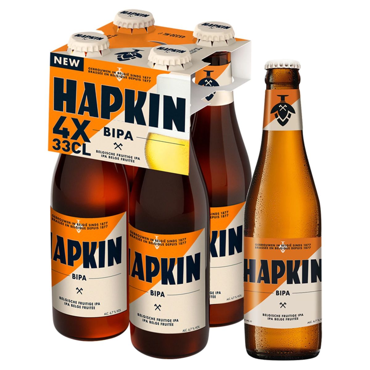 Hapkin Bipa Belgische fruitige IPA 4x330ml