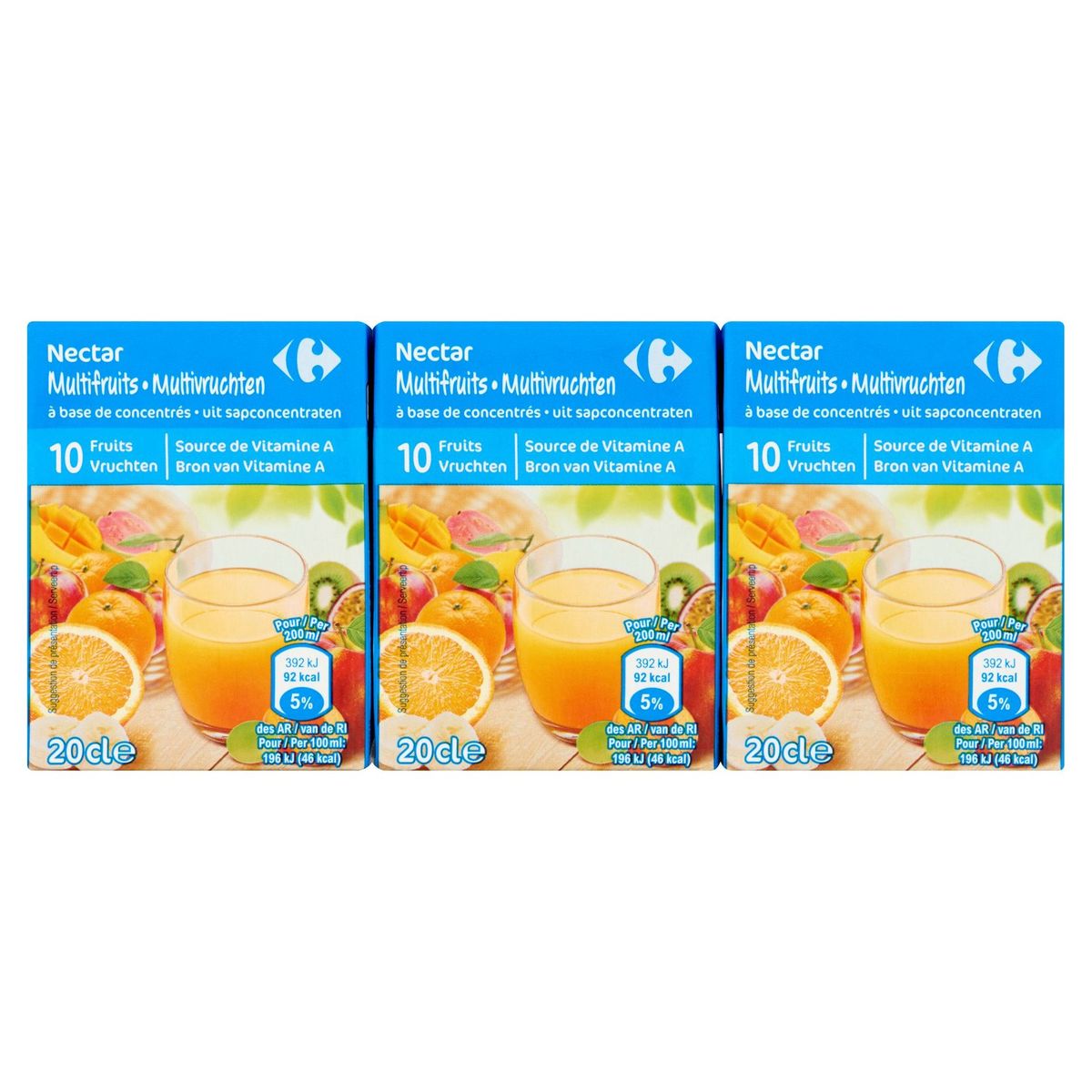 Carrefour Nectar Multivruchten uit Sapconcentraten 6 x 20 cl