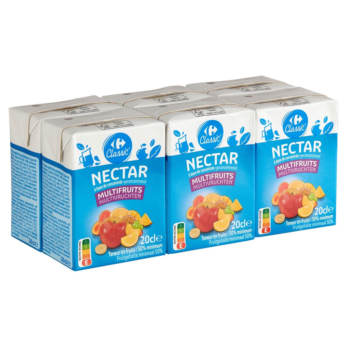 Carrefour Classic' Nectar Multivruchten Geconcentreerd 6 x 20 cl