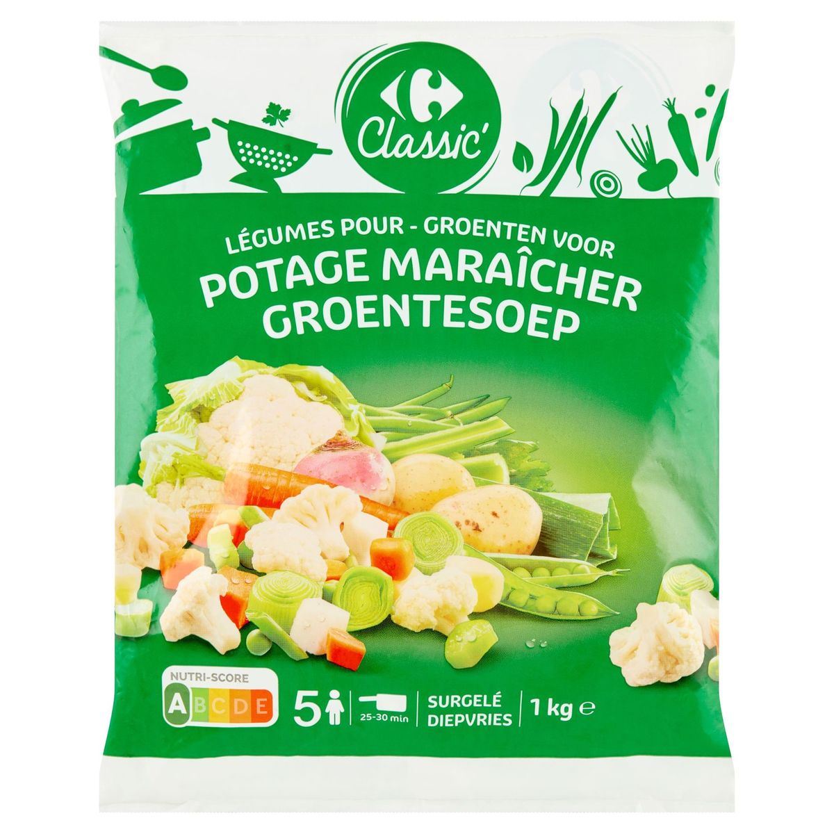 Carrefour Classic' Légumes pour Potage Maraîcher 1 kg