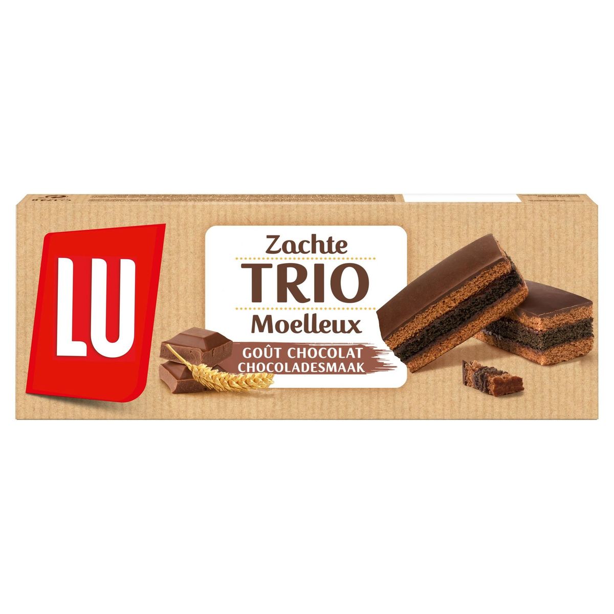 LU Moelleux Trio Goût Chocolat 174 g