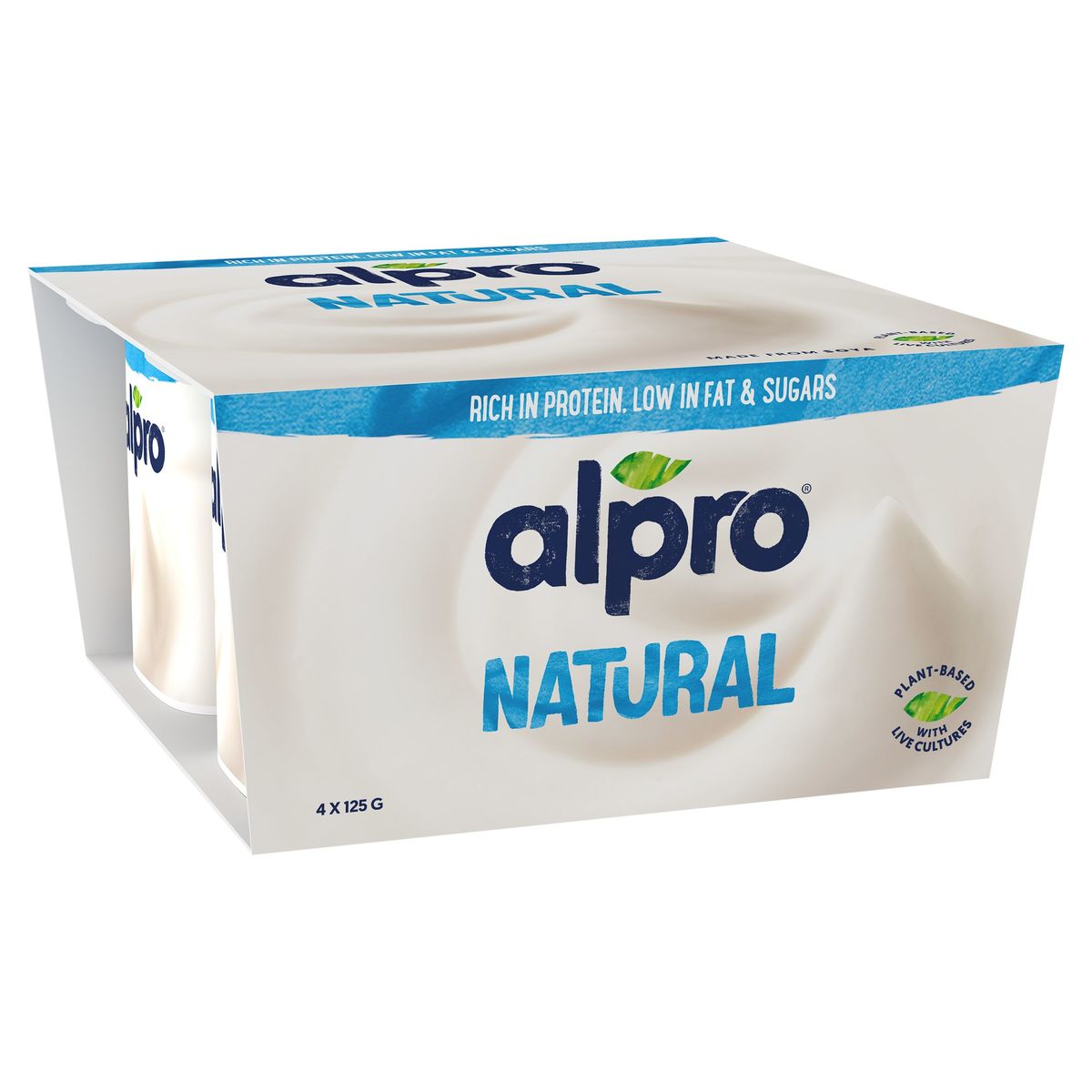 Alpro Natuur Plantaardig Alternatief Voor Yoghurt Zonder Suikers 4 X ...