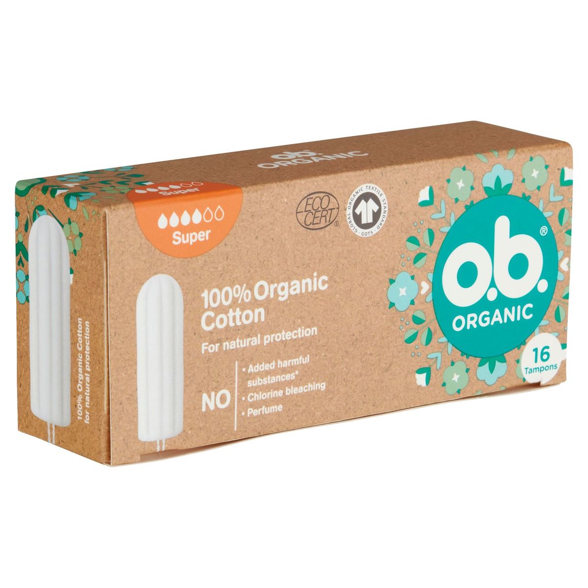 O.B. Organic Super Tampons 16 Pièces