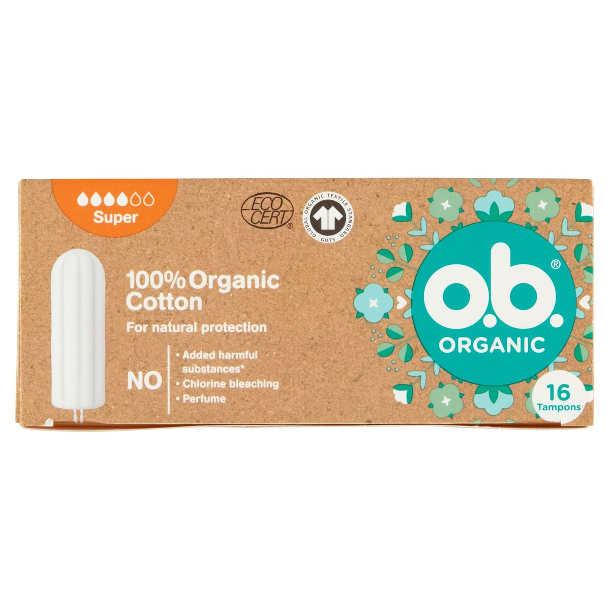 O.B. Organic Super Tampons 16 Pièces