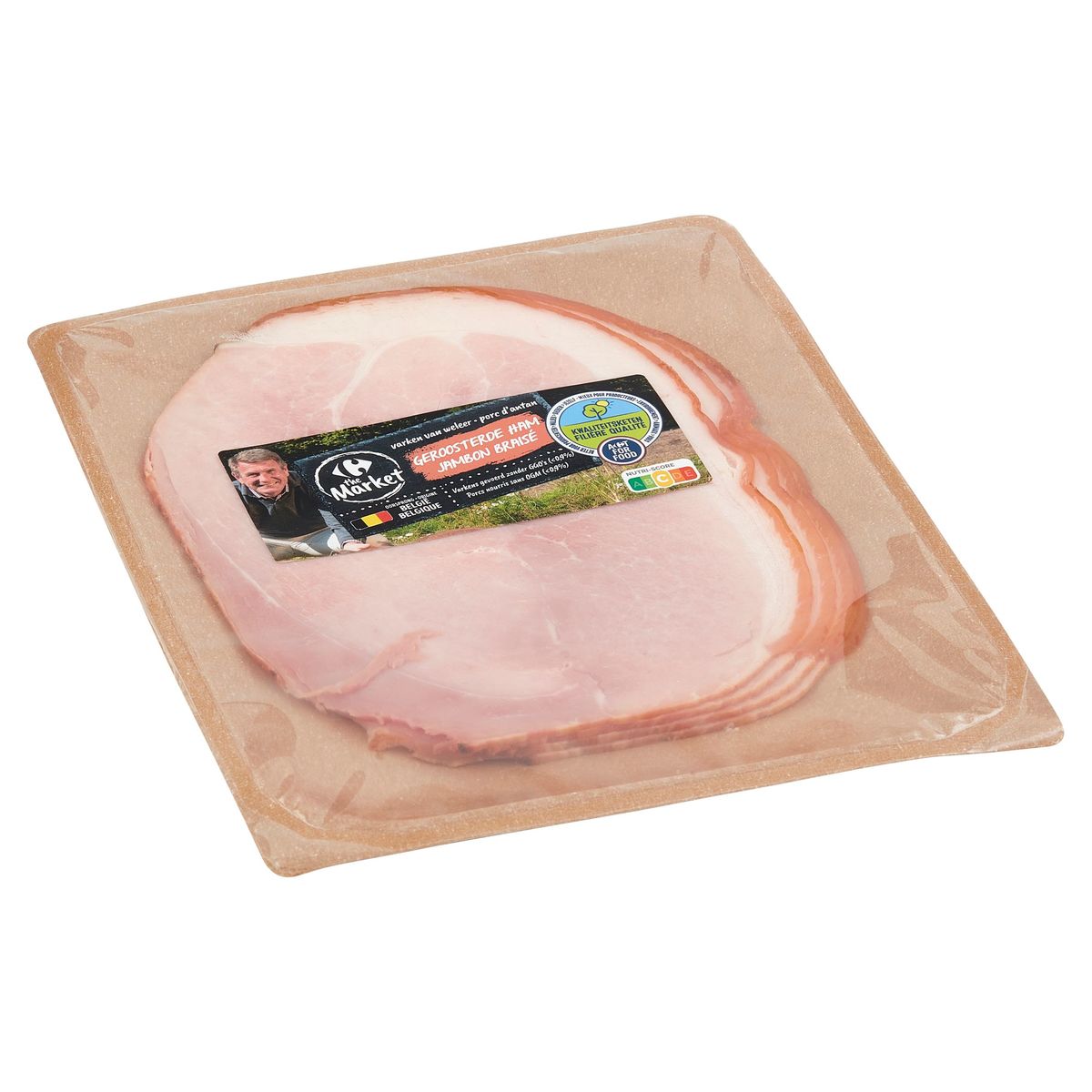 Carrefour Geroosterde Ham Varken van Weleer KKC 4 sneetjes 170 g