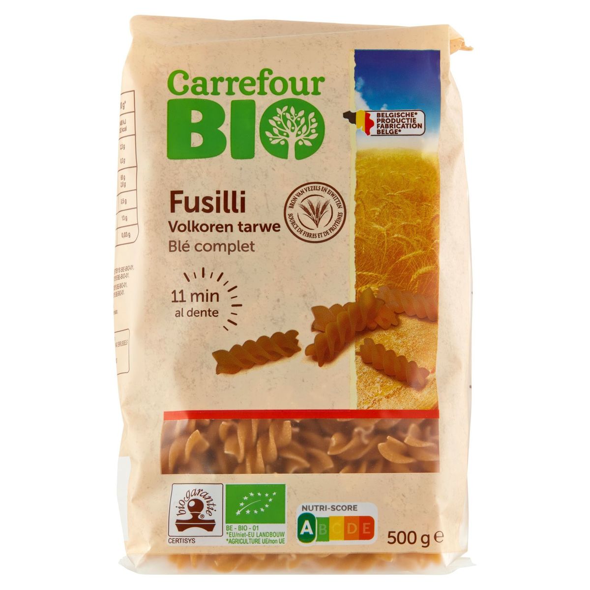 Carrefour Bio Fusilli Blé Complet 500 g