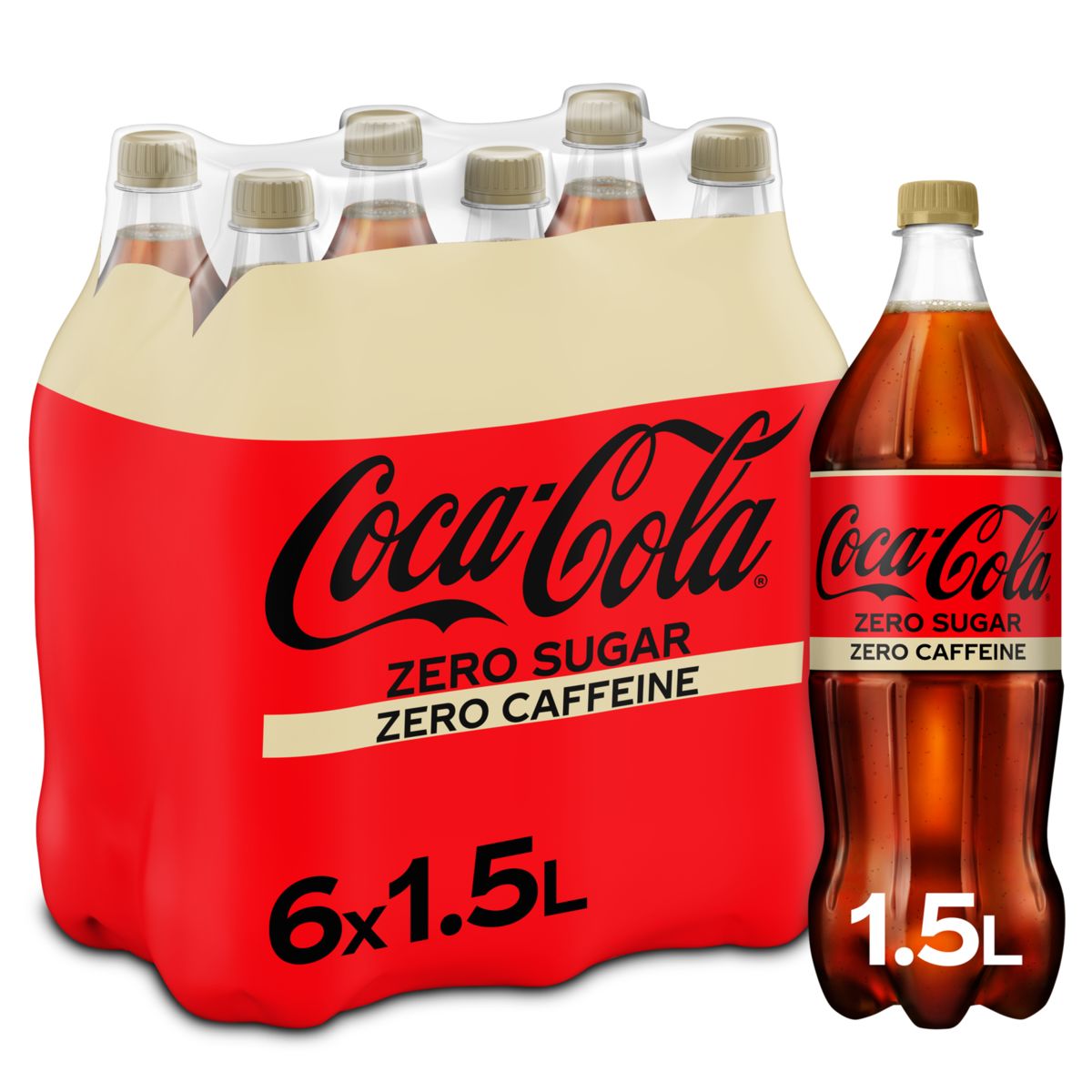 Coca-Cola Zero No Caffeine Coke Soft drink 6 x 1500 ml
