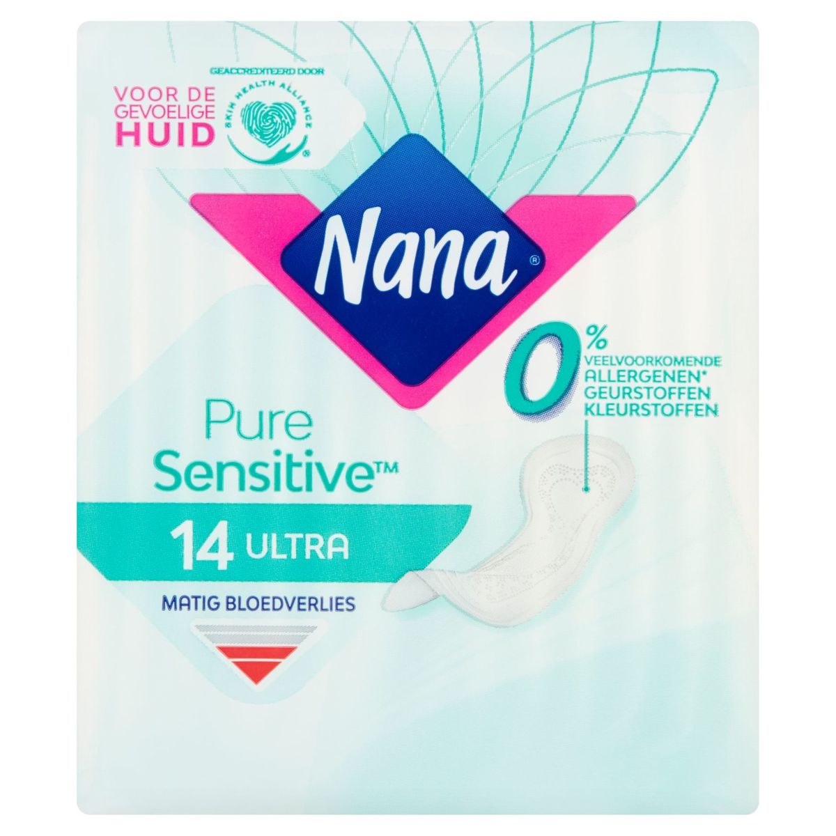 Nana Pure Sensitive Ultra Régulier/Normal Flux Modéré 14 Pces